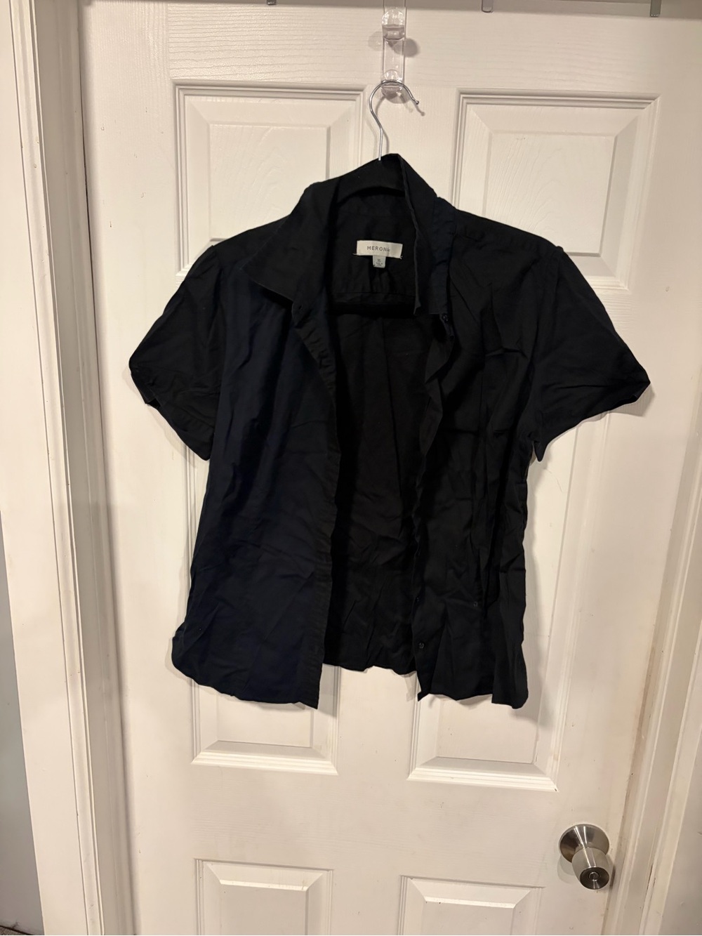 Merona Men's Short-Sleeve Button-Down Shirt - Black